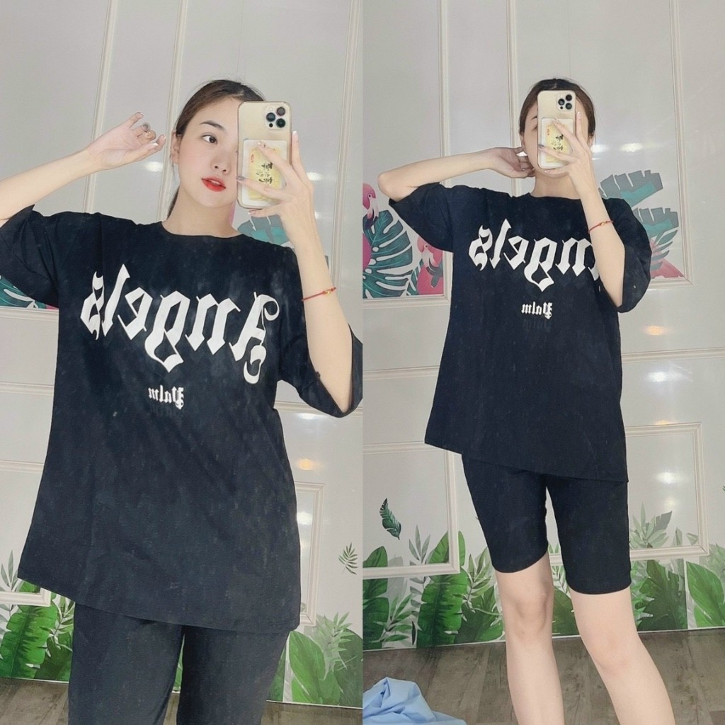Đồ Bộ Nữ Lửng Ngố Bigsize ESHOP Thun Cotton Co Giãn Mặc Nhà Dễ Thương - Đồ Thể Thao Trung Niên AD09