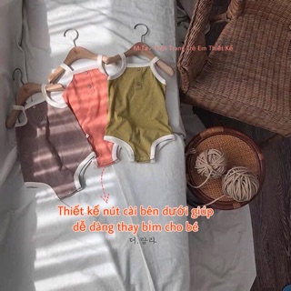[TẶNG BĂNG ĐÔ] Bodysuit cho bé ❤️ đồ liền thân phong cách Hàn quốc - bộ 2 dây bé gái - Thời trang trẻ em
