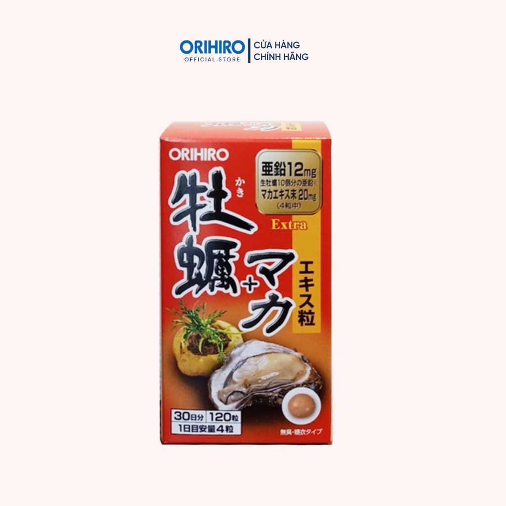 Viên uống tinh chất hàu tươi Maca x2 tăng cường sinh lý Orihiro 120 viên