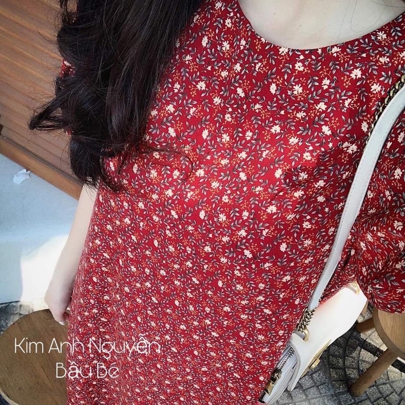 (XẢ LỖ )Váy bầu hoa nhí siêu mát
