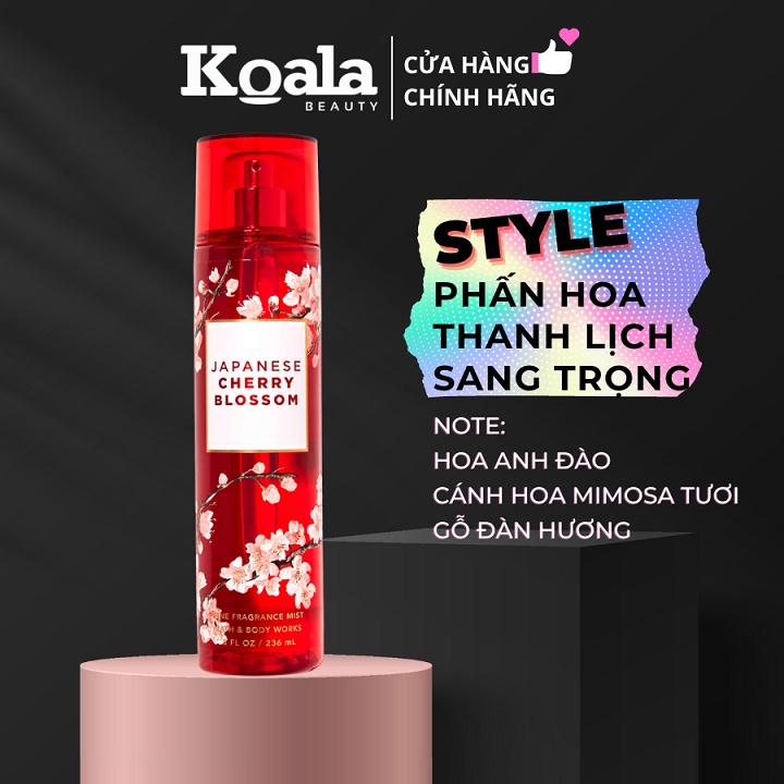 body mist Xịt thơm Japan Cherry Blossom 236ml Sang Trọng, Ngọt Ngào, Cá Tính