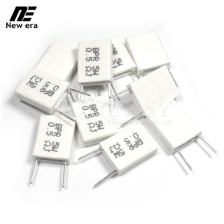 10 Chiếc BPR56 5W 0,001 0,1 0,15 0,22 0,25 0,33 0,5 ohm Điện trở xi măng gốm không cảm ứng 0,1R 0,15R 0,22R 0,25R 0,33R 0,5R