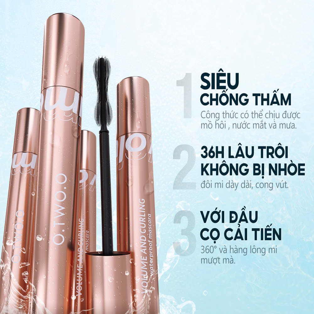 Ảnh Mascara O.TWO.O chống nước chống nhòe lâu phai 36h cho hàng mi dày dài và cong vút 4