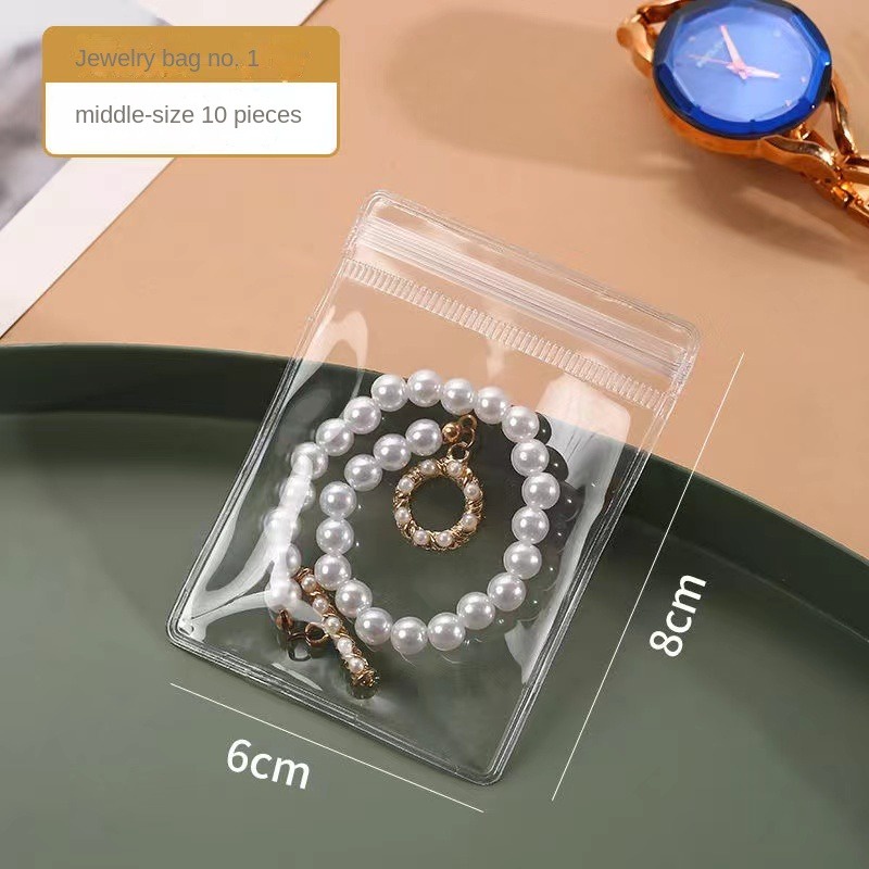 Túi nhựa pvc CASEGRACE màu sắc trong suốt có khóa kéo đựng trang sức tiện dụng