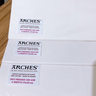 Giấy vẽ màu nước ARCHES 300gsm vân Hotpressed / Coldressed