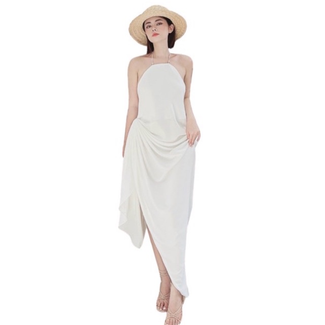 Váy yếm lụa hở lưng Luala Dress by LINN design