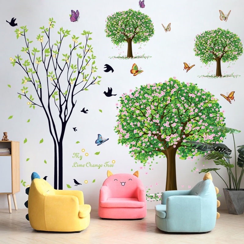 Decal dán tường cây xanh trang trí 💖 CHỌN NHIỀU MẪU 💖 Tranh dán ...