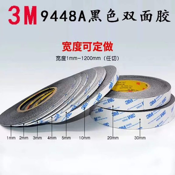 Băng dính 2 mặt 9448a 2MM dài 50m dán cố định linh kiện, ron, khung, màn hình, lưng điện thoại