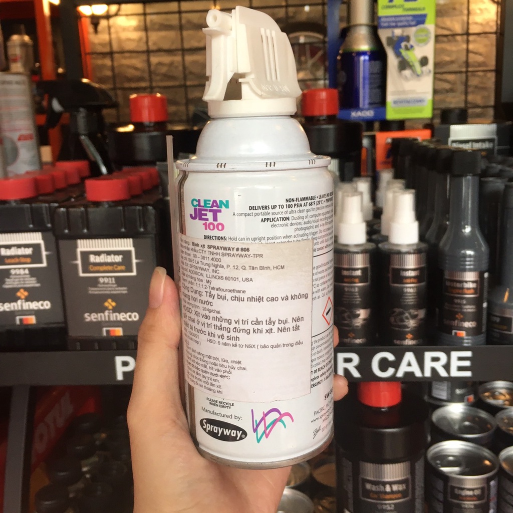 Chai Xịt Hơi Nén Tẩy Bụi, Chịu Nhiệt Cao Và Không Mang Hơi Nước Sprayway Clean Jet SW-805 284g