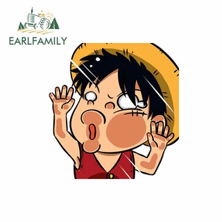 EARLFAMILY 13cm Anime Xe Dán Cho One Piece Hitting Kính Vinyl Decal Chống Thấm Nước JDM VAN Cửa Sổ Máy Tính Ô Tô Bọc