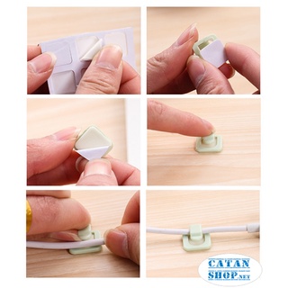 Bộ 18 Nẹp Dán Tường Cố Định Dây Điện Chống Rối - Kẹp Giữ Dây Cáp Sạc GD582-Vi18NDD