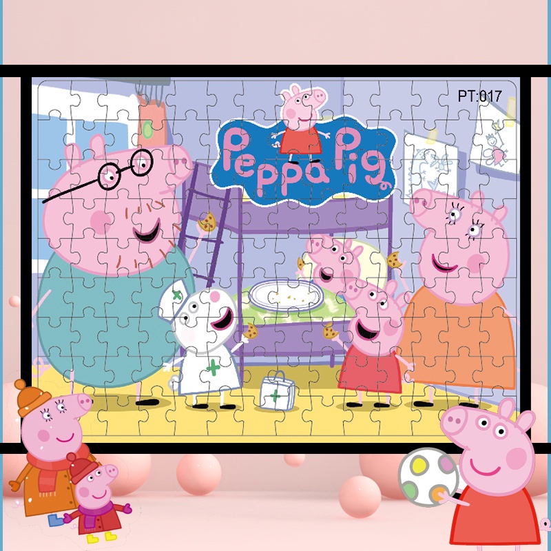 Ảnh Spot đồ chơi giáo dục trẻ em bé trai và bé gái Peppa Pig Frozen 126 miếng xếp hình chính 1