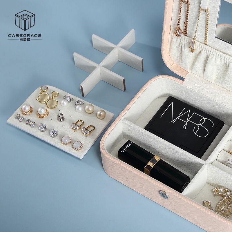 Hộp đựng đồ trang sức/ bông tai/ vòng cổ Casegrace có khóa tùy chọn màu sắc