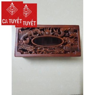 Hộp đựng giấy ăn gỗ hương cao cấp (H)