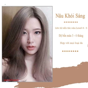 Thuốc nhuộm tóc Nâu Khói Sáng 100ml màu nhuộm lên chuẩn tone