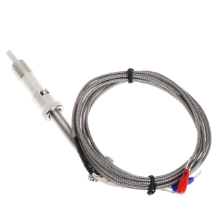 K Type Thermocouple Temperature Sensor Bayonet Compression Spring with 2m Cable