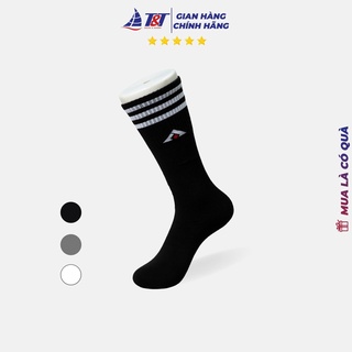 Tất cổ cao logo sọc viền T&T SOCKS & HOSIERY