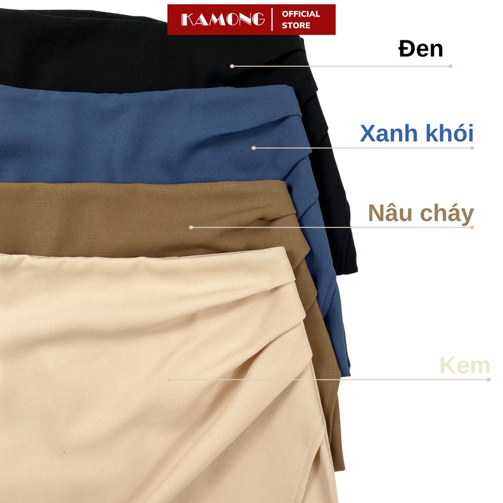 Ảnh Chân váy xếp ly tà chéo KAMONG phong cách công sở CV006 1