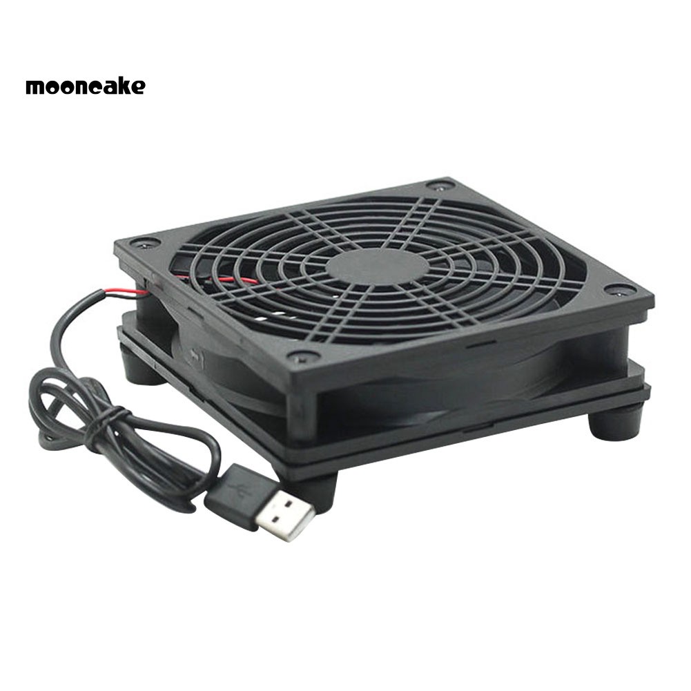 [Mặt Trăng] Bộ nguồn USB 12cm 5V Bộ định tuyến hộp trên cùng Bộ định tuyến Bộ tản nhiệt Quạt làm mát không khí