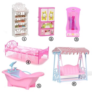 Nội thất nhà búp bê RISEDOT Bồn tắm sáng tạo / Xoay phòng khách Nội thất thu nhỏ