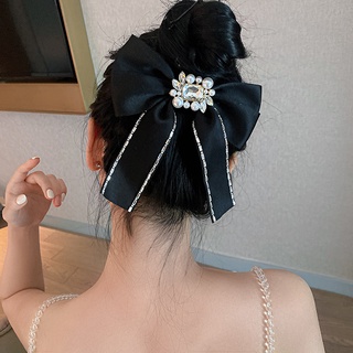 Kẹp Tóc Nơ Đính Đá Và Ngọc Trai Giả Xinh Xắn Cho Nữ
