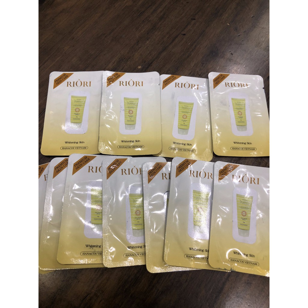 Ảnh (Dạng gói date 9/2025) Kem Chống Nắng SPF 50 PA +++ RIORI HANA SUN CREAM - 1.5g 2