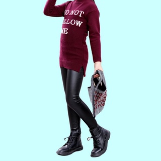 Quần legging giả da lót lông giữ ấm mùa đông thời trang cho bé gái