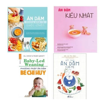 Sách Combo 4 cuốn : Ăn Dặm Kiểu Nhật + Ăn Dặm Bé Chỉ Huy +Sổ Tay Ăn Dặm Của Mẹ + Ăn Dặm Không Phải Cuộc Chiến th