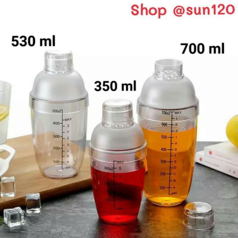Bình shaker pha chế nhựa vạch đen các size theo phân loại BP1 | Shopee ...