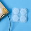 1/2 Khuôn silicon đổ nhựa resin pha lê làm mặt trang sức/bông tai 4 ngăn hình dấu chân mèo