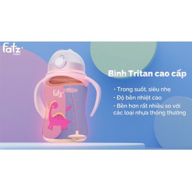 Ảnh Bình uống nước Tritan chống đổ phao xoay 360 độ 250ml Fatzbaby 2