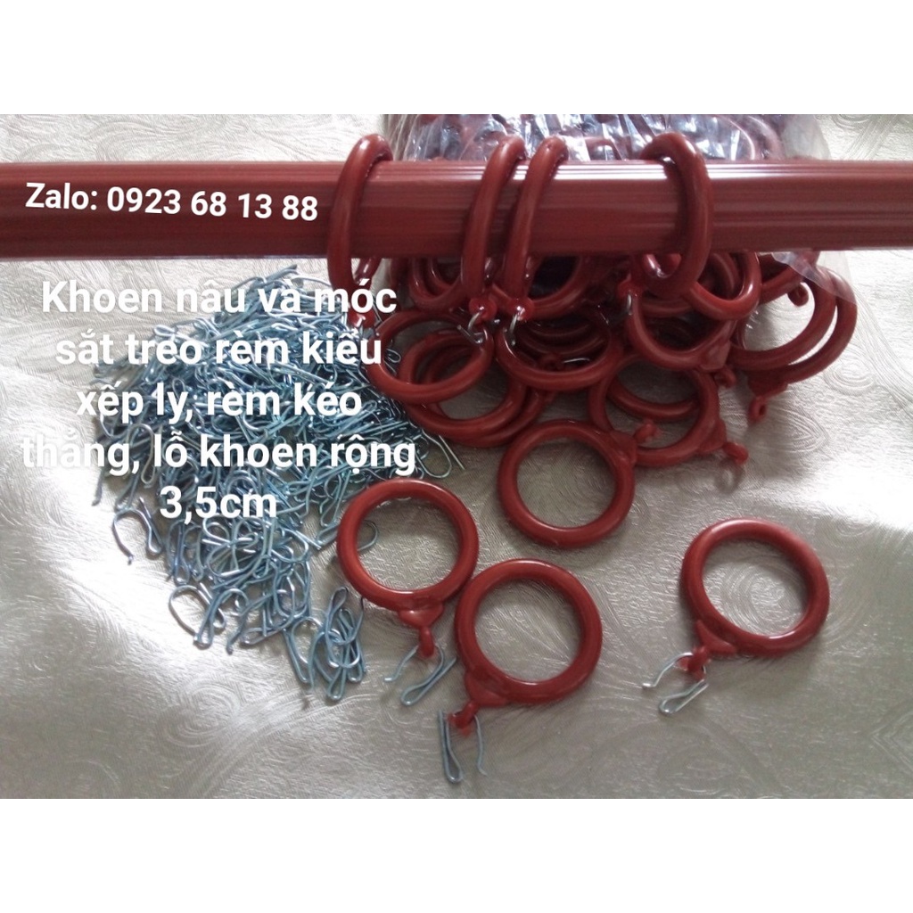 Khoen May Rèm Cửa Kiểu Xếp Ly, Rèm Kéo Thẳng Màu Nâu Gỗ | Shopee Việt Nam