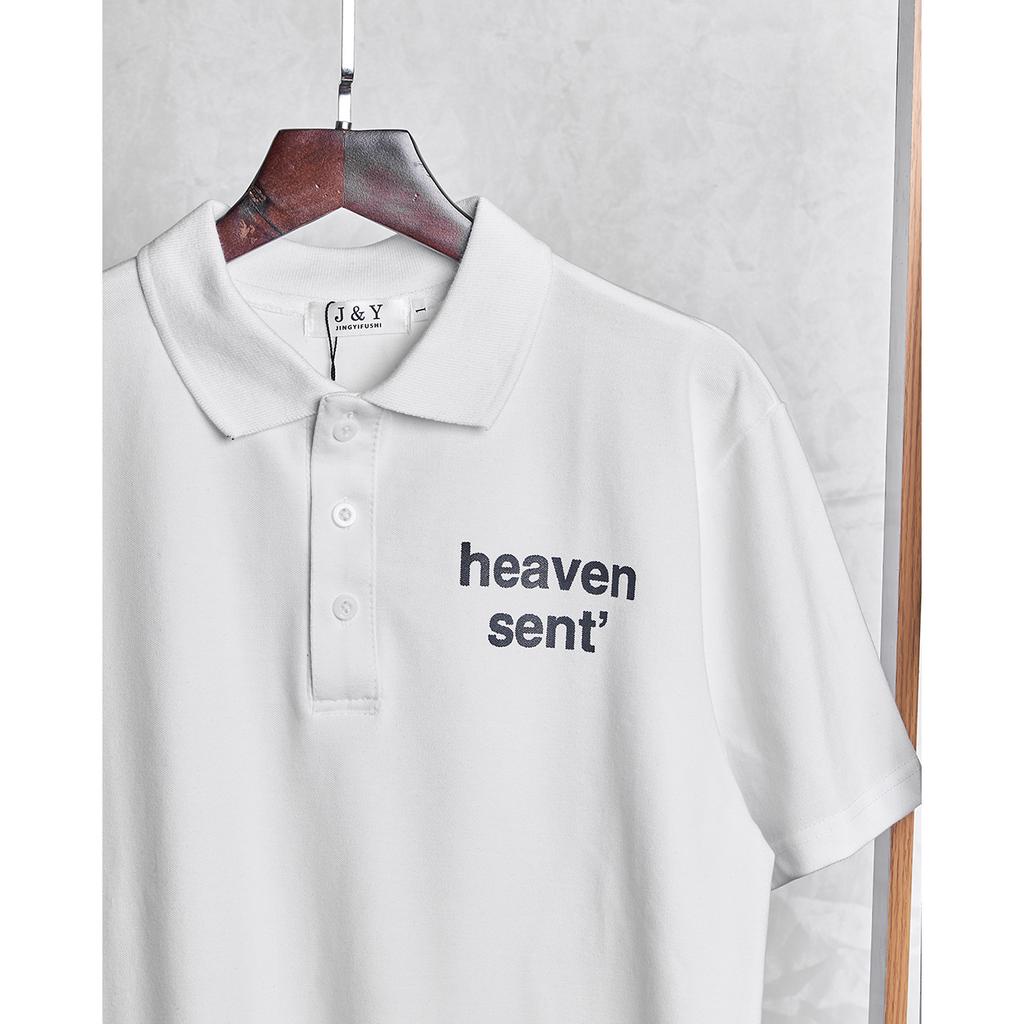 Áo polo đôi HEAVEN SENT cao cấp - Áo Cotton thanh lịch, thoáng mát
