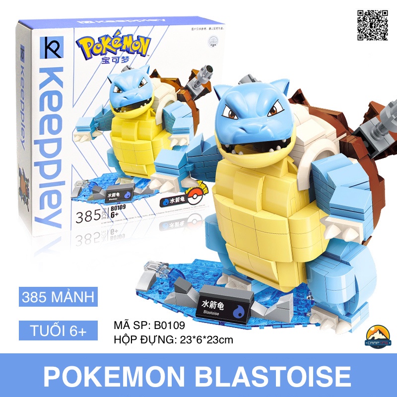 Đồ chơi lắp ghép xếp hình Pokemon rùa nước Blastoise B0109 chính hãng ...