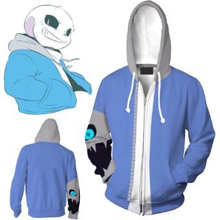Áo khoác cosplay Sans Undertale, có dây kéo, tay áo và mũ trùm đầu - Perfect cho Halloween hay Giáng sinh