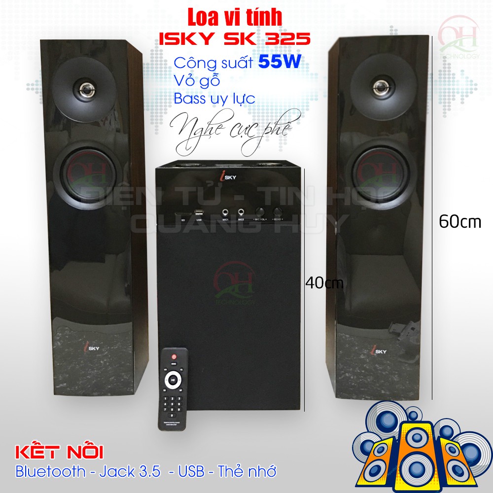 Loa vi tính ISky SK-325 - Bass cực mạnh - Kết nối bluetooth, jack ...