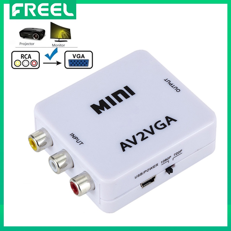 Bộ ChuyểN ĐổI Mini RCA Sang VGA AV2VGA 3.5Mm RCA Sang VGA Video Cho PC ...