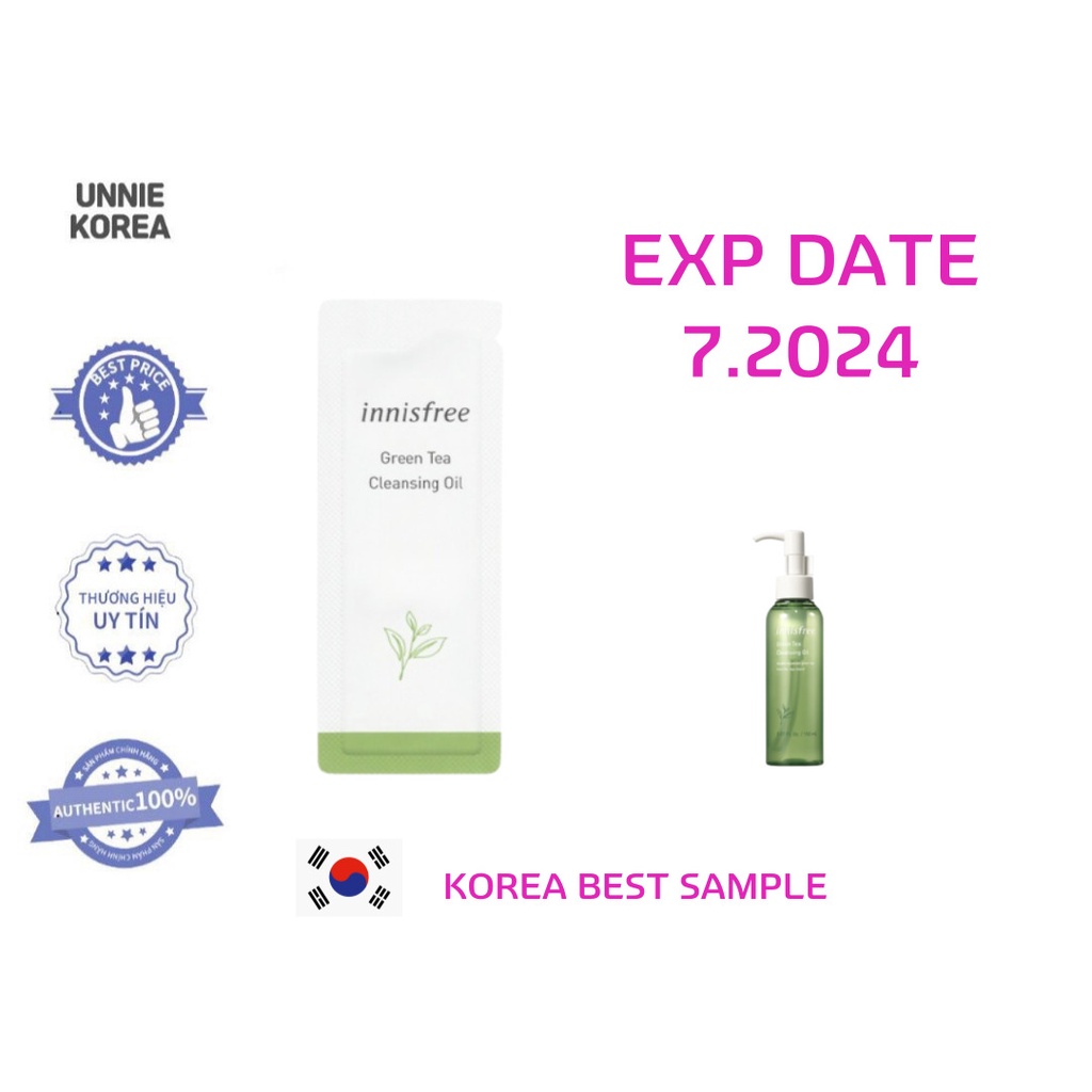 [Combo 10 gói sample Innisfree] Dầu tẩy trang trà xanh Innisfree Green ...