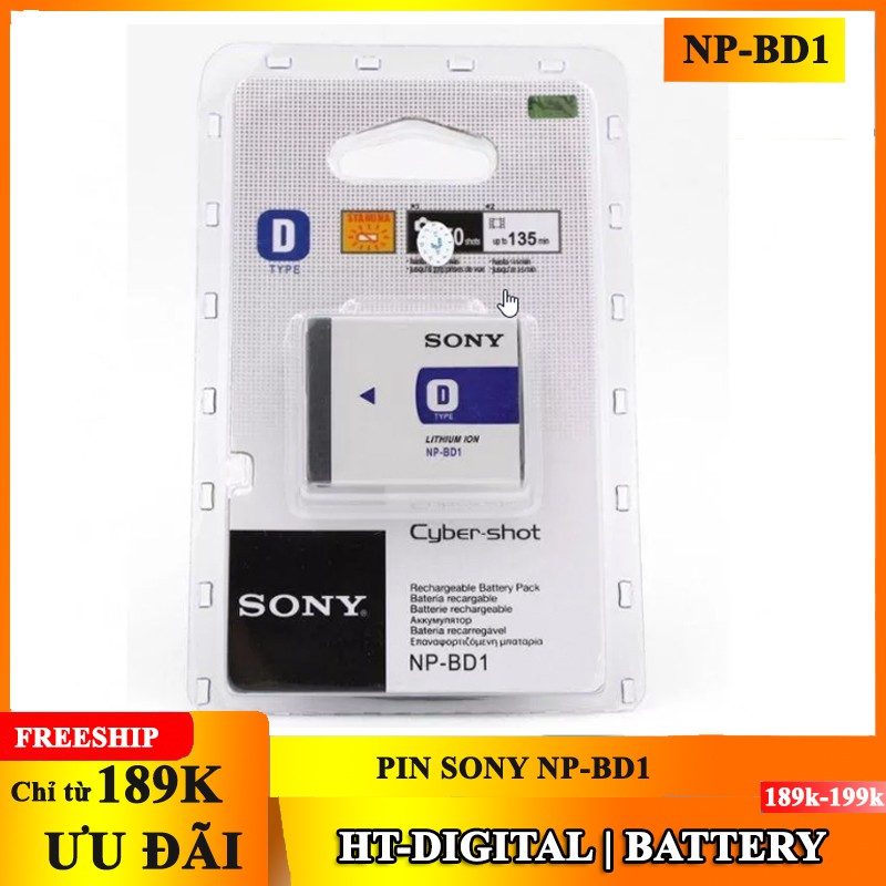 Pin máy ảnh Sony NP-BD1 / FD1 (Bảo hành 6 tháng) | Shopee Việt Nam