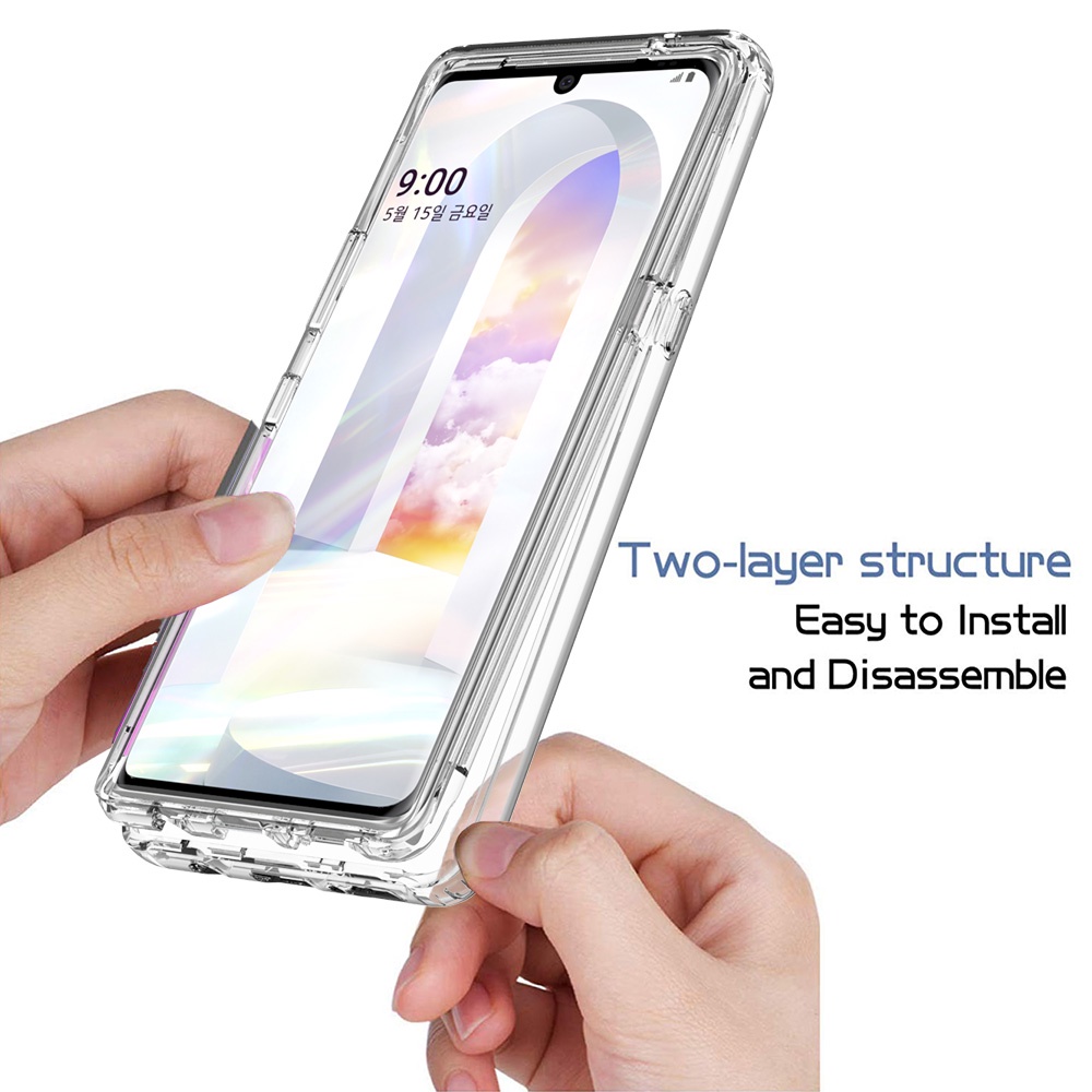 Ốp điện thoại bảo vệ hai trong một Vỏ bảo vệ LG VELVET 5G G9 Vỏ bảo vệ trong suốt Vỏ nén khí trọn gói Vỏ mềm Vỏ cứng