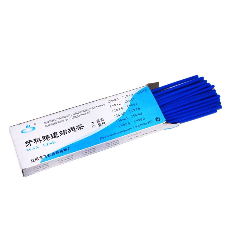Bộ dây sáp đúc mặt trăng 2.5mm màu xanh, dùng để tạo hoa văn trang sức
