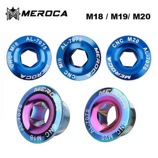 MEROCA M19 / M18 / M20 Nắp Quay Phù Hợp Với Shimano MTB Xe Đạp Đường Bộ Crankset Bolt Cap CNC BMX Xe Đạp Crank Cover Vít