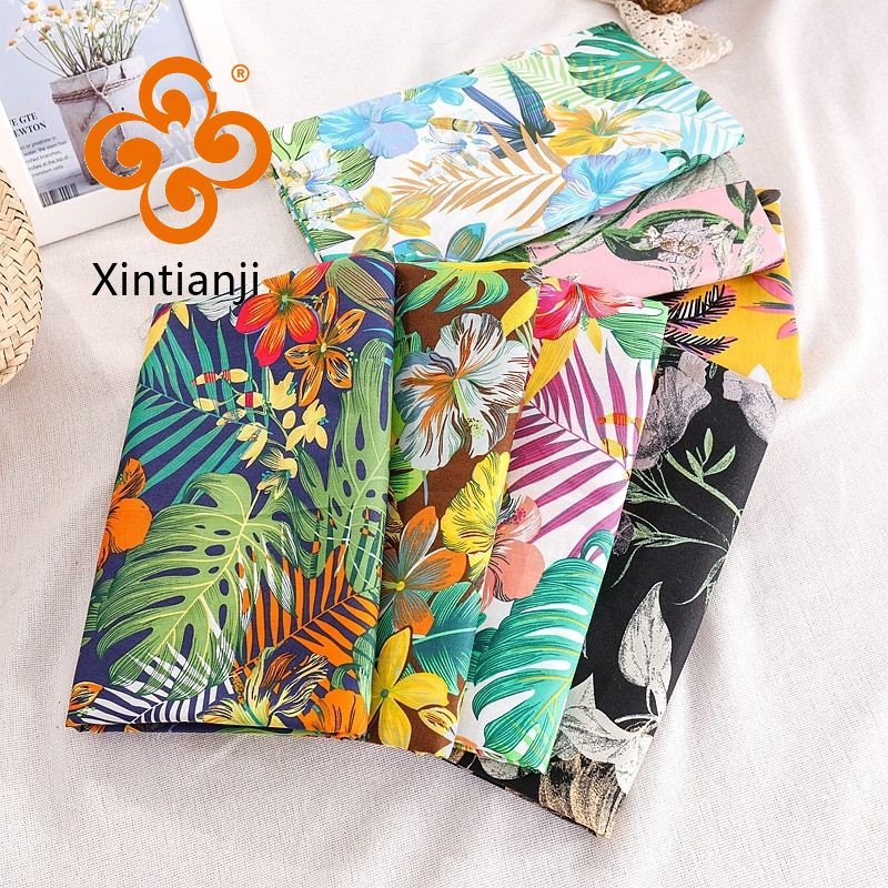 Hawaii In Hình Cotton Poplin Vải Mùa Hè Nam Đi Biển Quần Vải DIY 45x145cm TJ1388