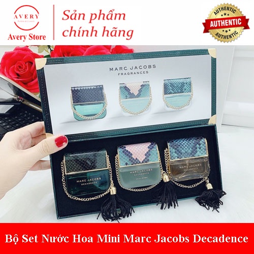 [REAL - Mini] Bộ Set Nước Hoa Mini Marc Jacobs Decadence 3 chai / 25ml Cuốn Hút