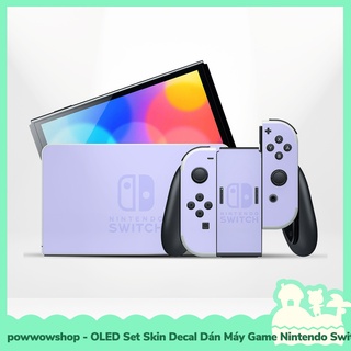 [Sẵn VN - Hỏa Tốc] OLED Set Skin Decal DIY Dán Trang Trí Máy Game Nintendo Switch OLED Phong Cách Đơn Sắc Simple Color