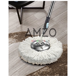 AMZO_COMBO 4 BÔNG LAU NHÀ TRÒN 360 THAY THẾ MỌI LOẠI CÂY HIỆN NAY - SỢI BÔNG COTTON THẤM HÚT TỐT