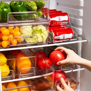 Dụng cụ sắp xếp tủ lạnh bền bỉ - Nhà bếp gia đình Hộp đựng thực phẩm có thể xếp chồng lên nhau trong suốt - Hộp đựng tủ đông đựng thức ăn bằng nhựa