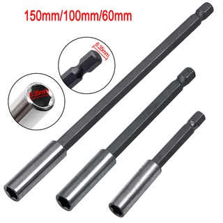 1 / 4in Lục Giác Chân Máy Khoan Điện Từ Kết Nối Thanh Nối Dài Tua Vít Bit Giá Đỡ 60 75 100 150mm