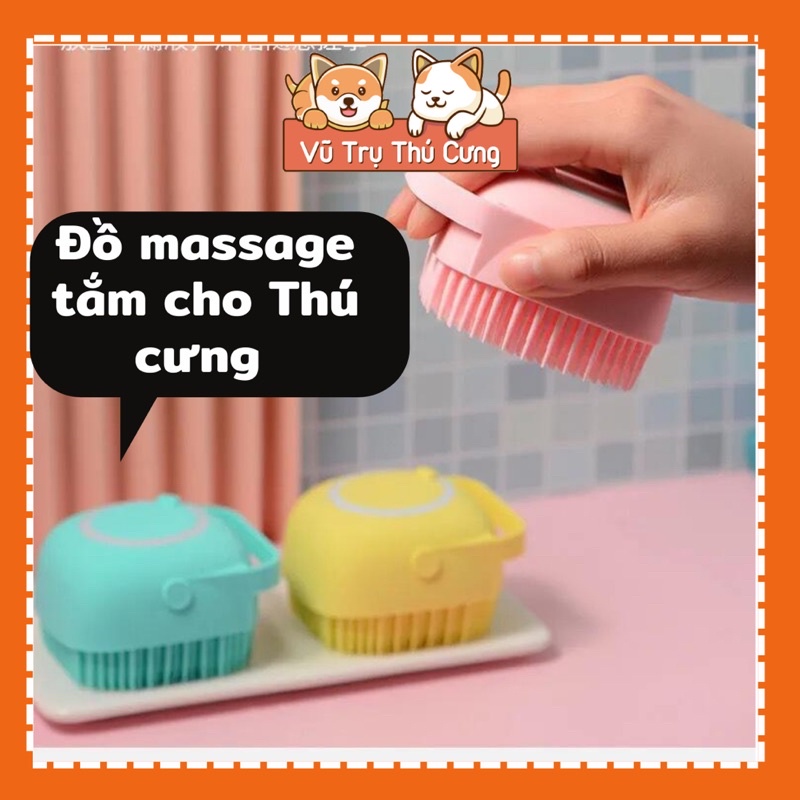 Dụng cụ Massage tạo bọt tắm cho thú cưng tiện lợi
