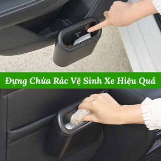 Thùng Đựng Rác Mini VERSION 2 Thông Minh Cho Ô Tô Có Nắp Đậy – Gắn Cửa Xe, Sau Ghế Xe Cực Tiện Lợi CarZone